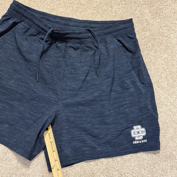 Lululemon Shorts Mens Large Blue Pace Breaker Linerless Swim and Dive Logo - Picture 2 of 6